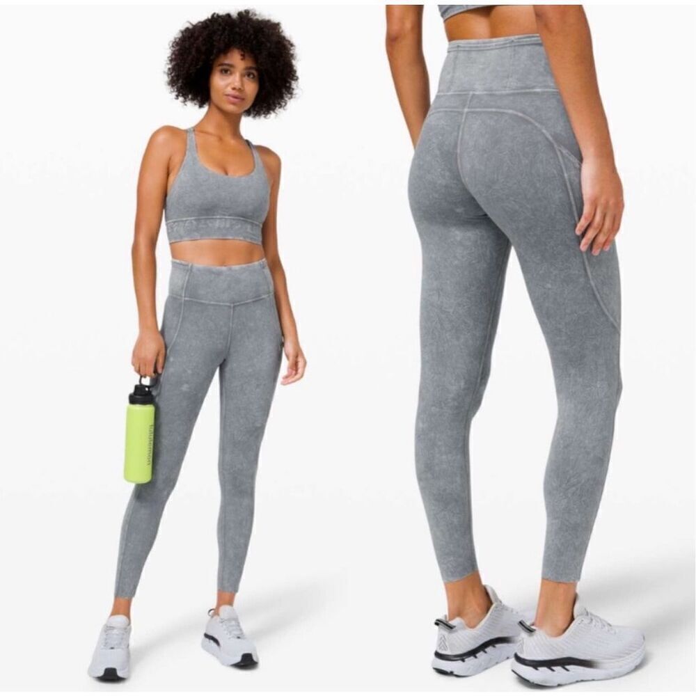 Lululemon High Rise Tight 25" *Ice Dye in Ice Wash Asphalt Grey